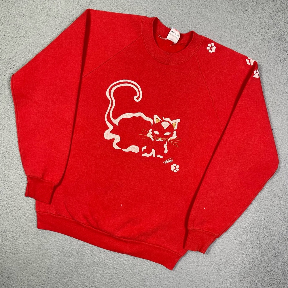 Vintage 90s cat‎ sweatshirt